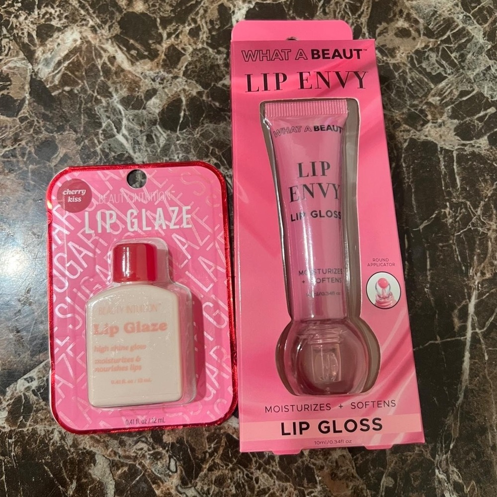What a Beaut Lip Envy lip gloss and Beauty Intuition Lip Glaze bundle beauty